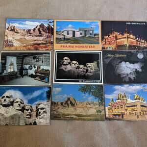 Vintage Postcard Lot 15+ Augustana College Sioux Falls SD Prairie Mt Rushmore